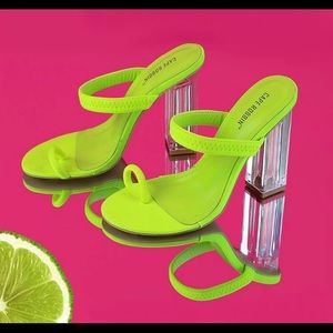 Cape Robbin Lime Green backless sandal